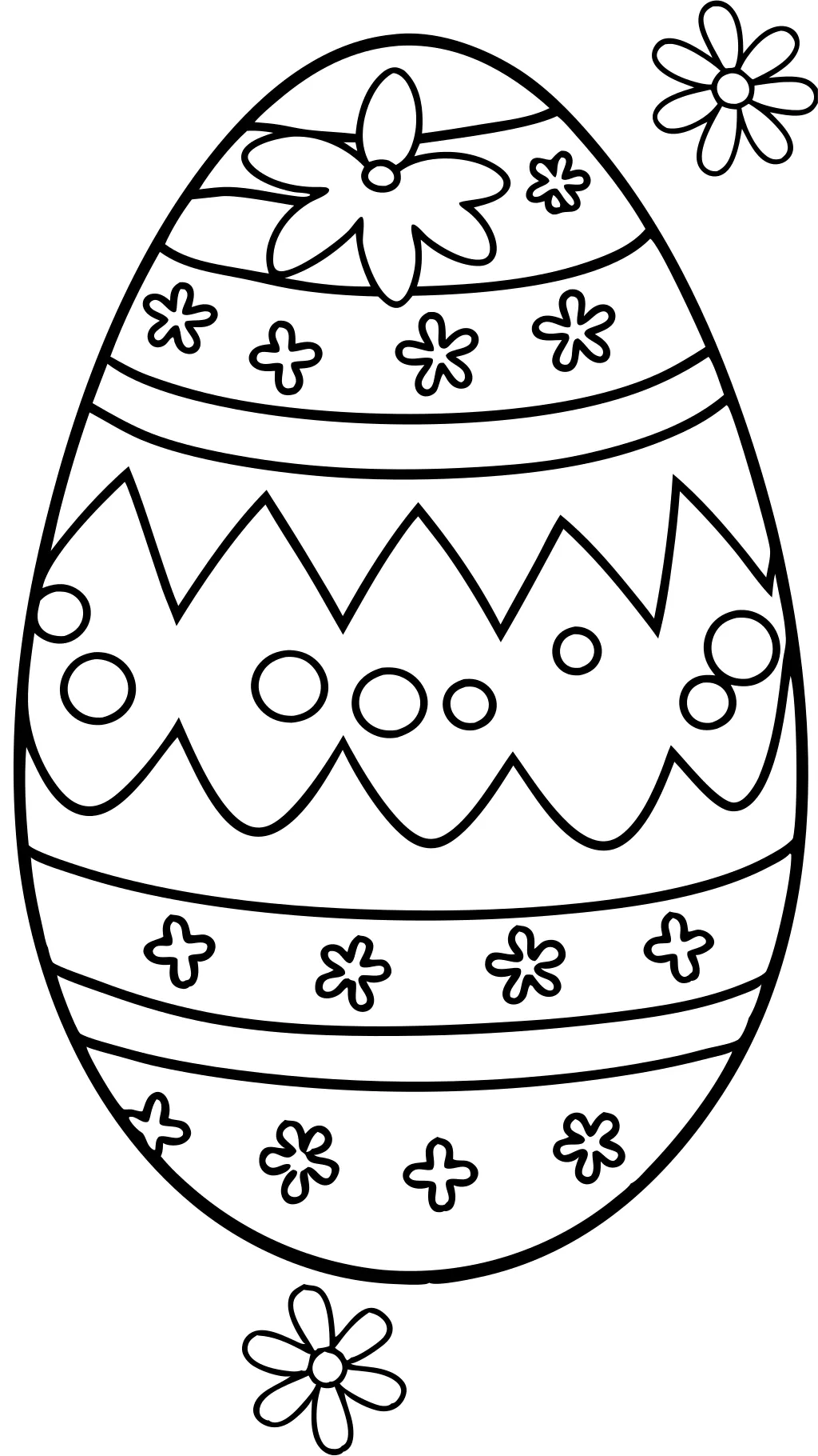 easy easter egg coloring pages